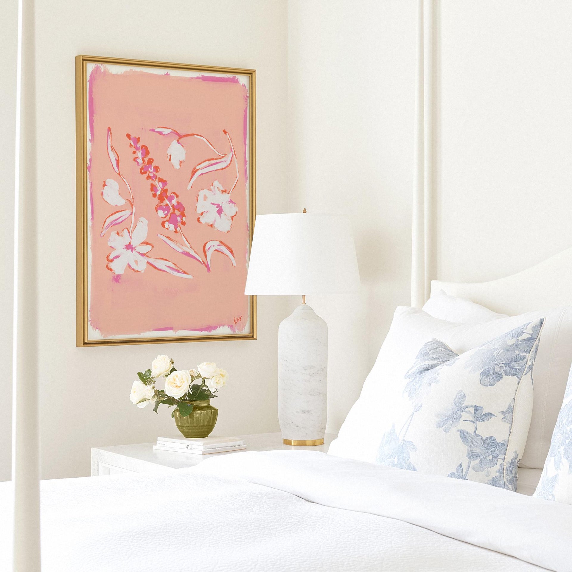 Painterly Arrangement – Poppy Coral