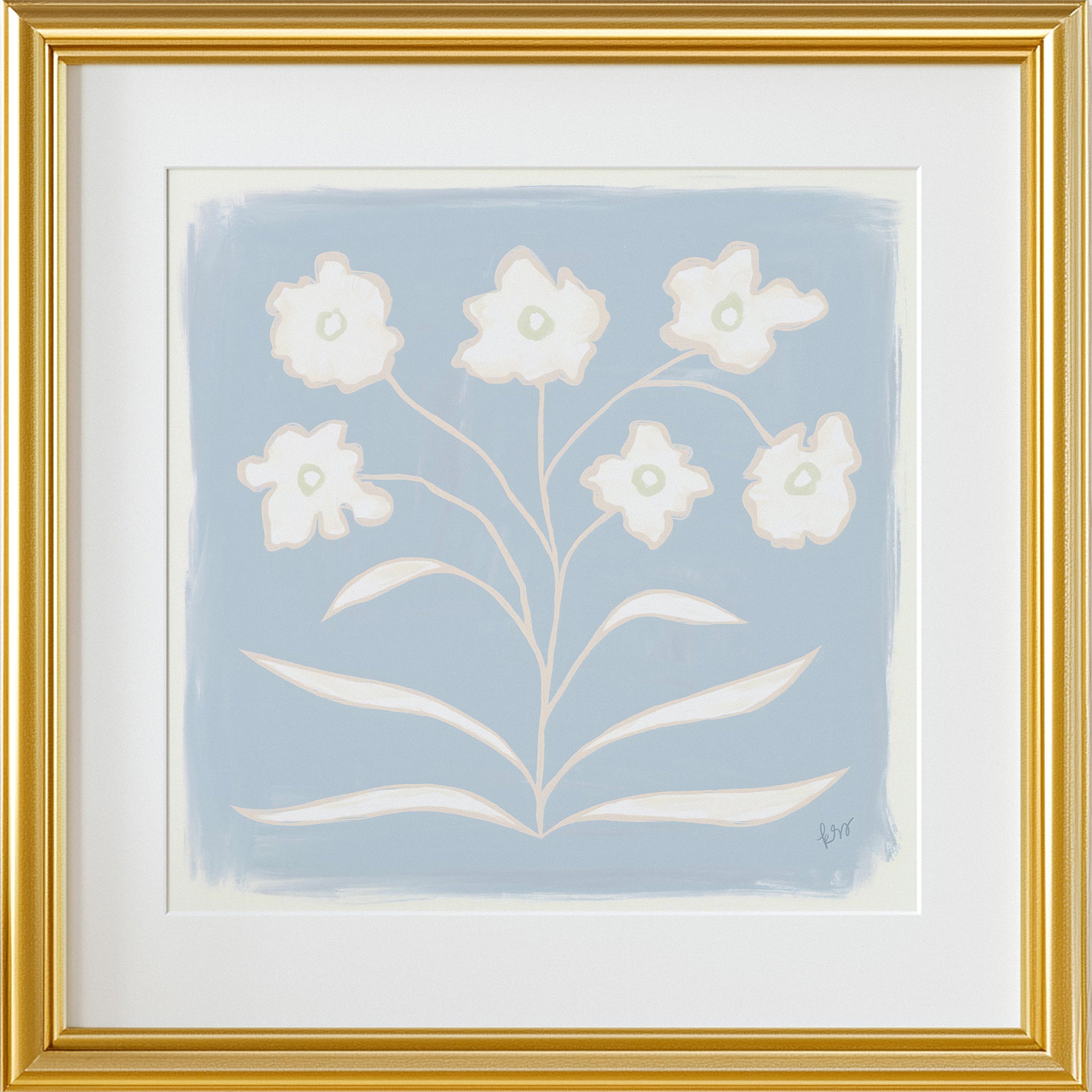 Abstracted Florals – Light Blue