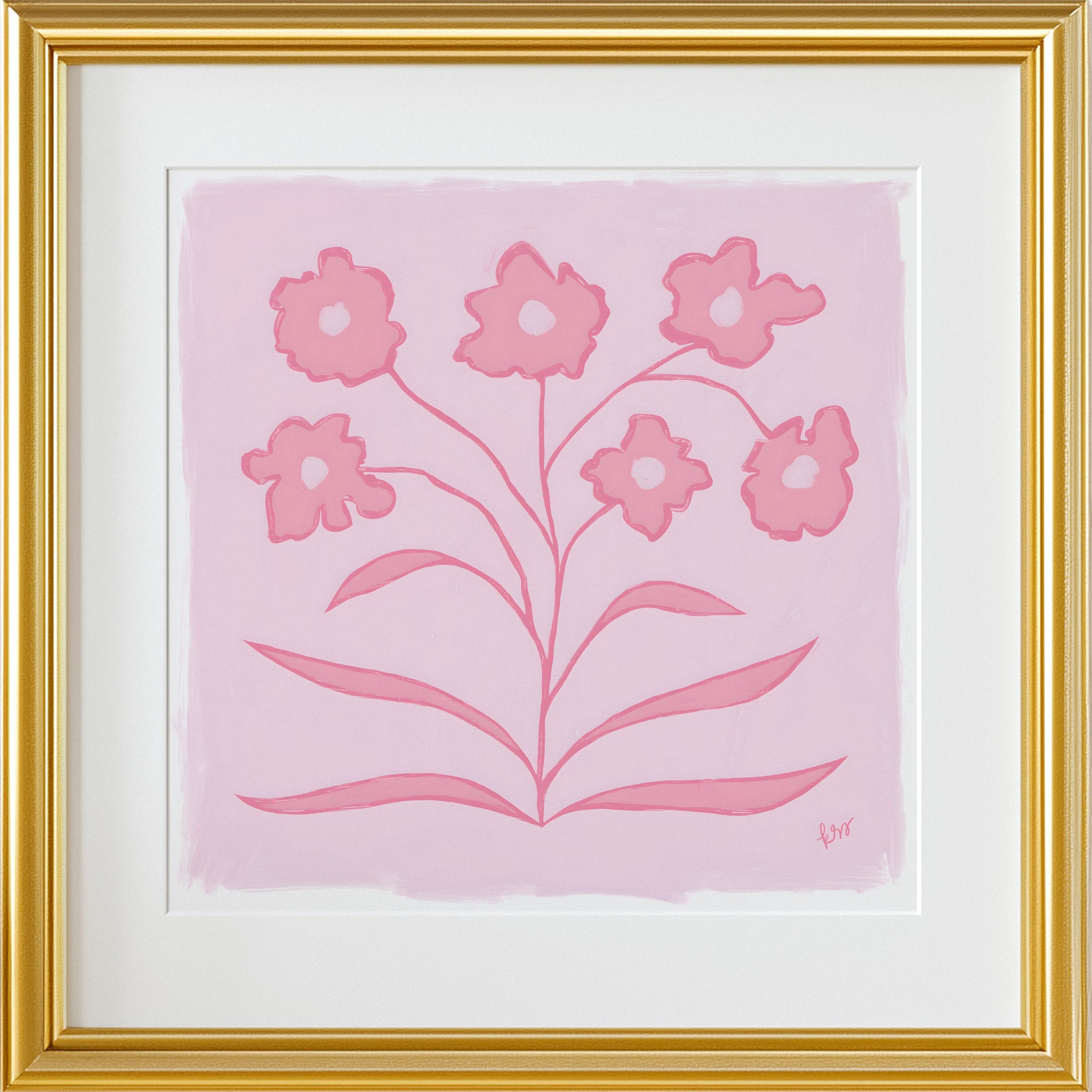 Abstracted Florals – Rose Pink