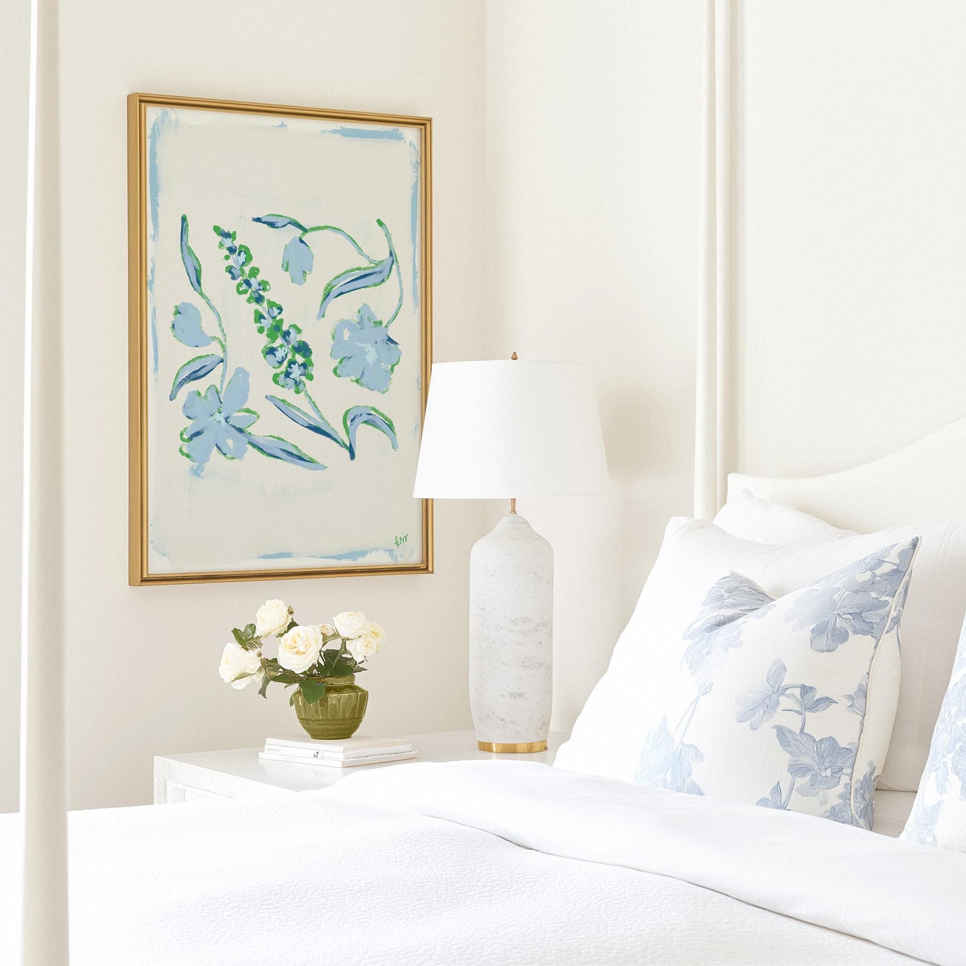 Painterly Arrangement – Blue Emerald