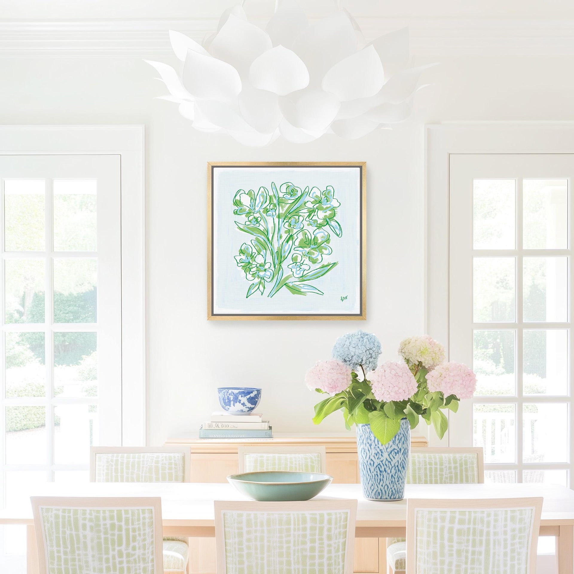 Blue & Green Florals