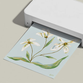 Field Notes Spring No. 4 floral art print, shown freshly printed.