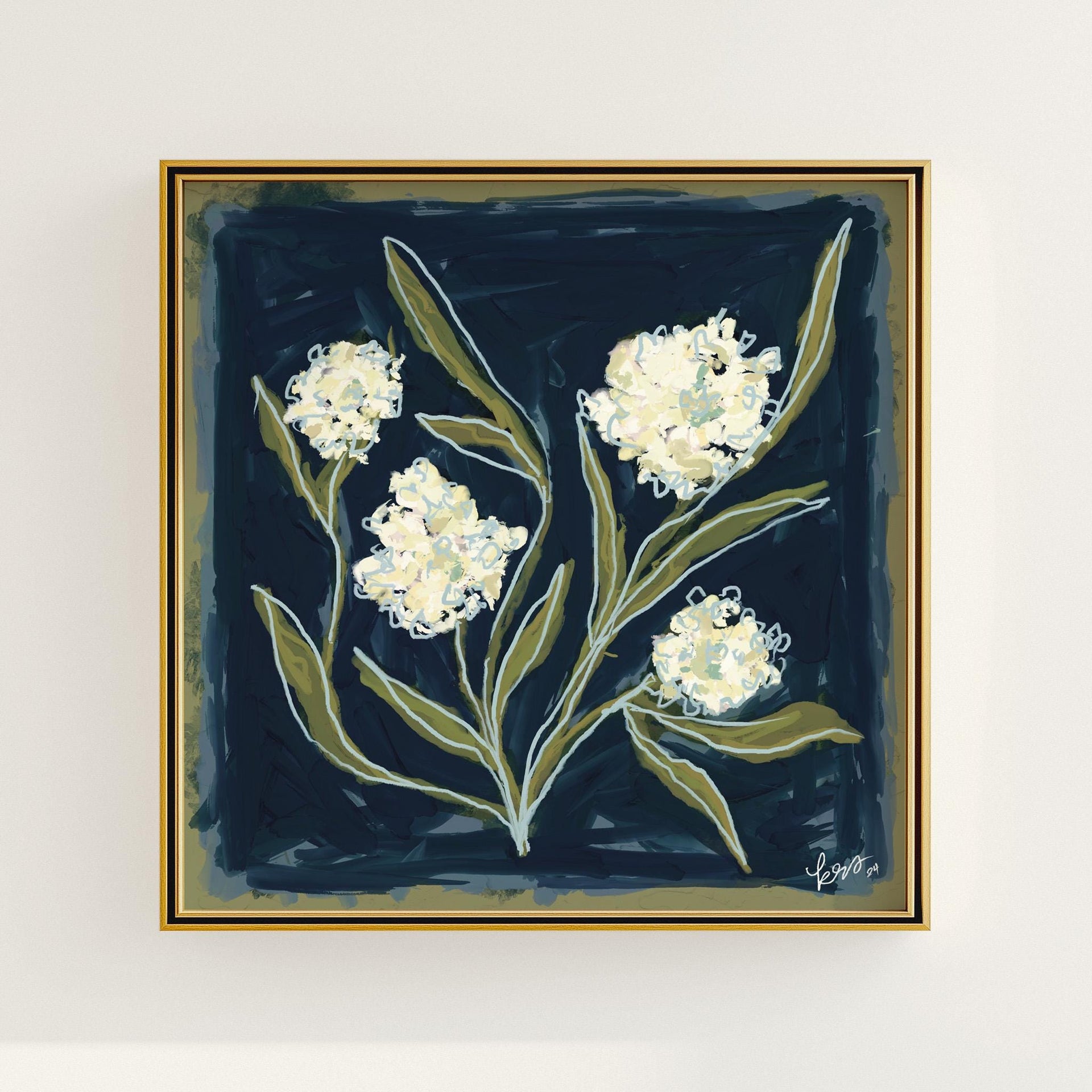 Porch Blossoms – Navy