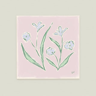 Floral Study No. 15: flowers on a pink background.