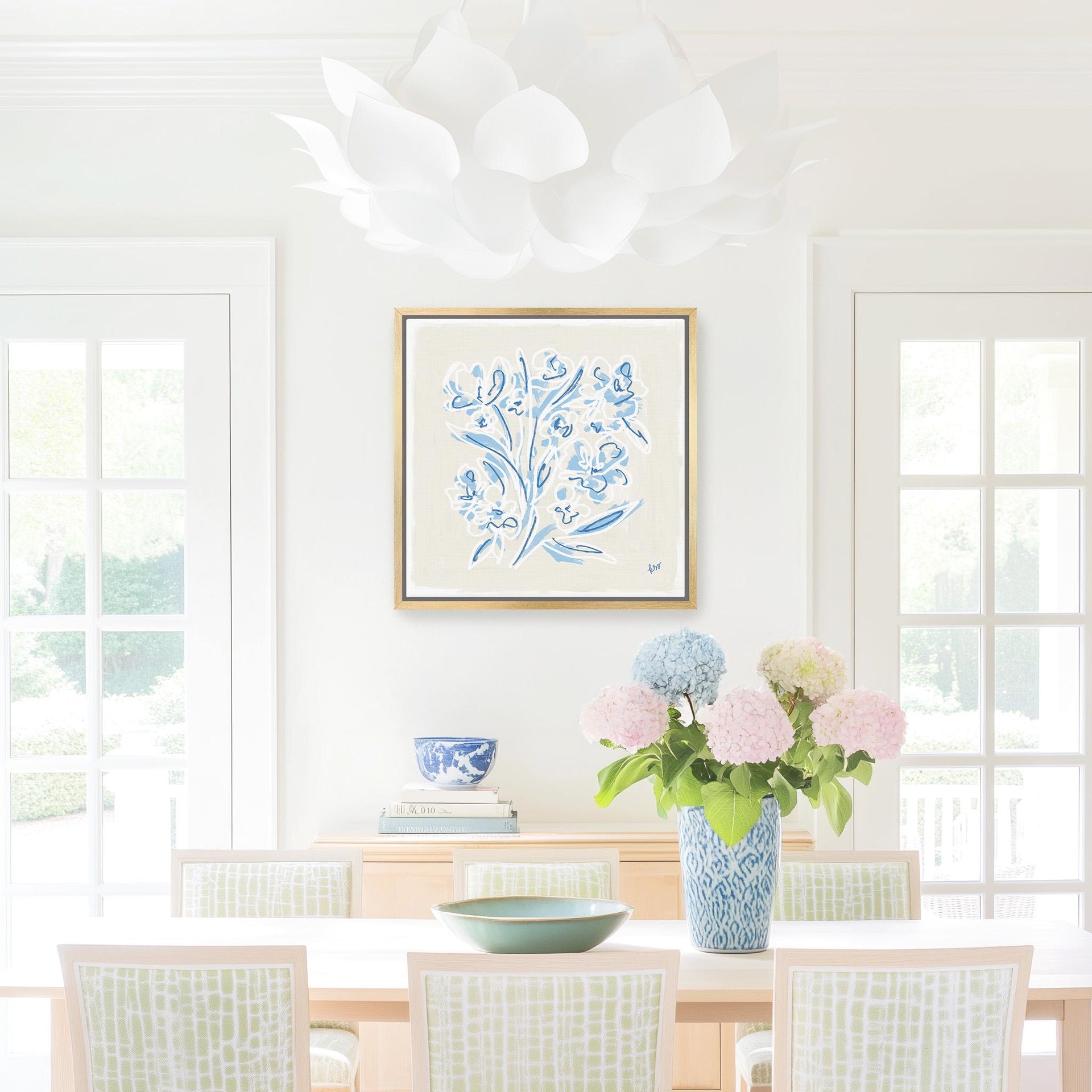 Neutral Blue Florals
