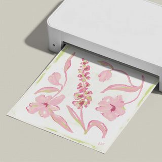 Garden Arrangement No. 9 floral art print, shown freshly printed.