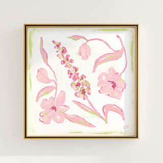 Garden Arrangement No. 2, set of four floral art prints.