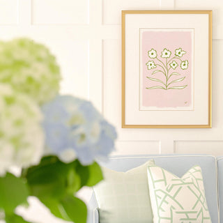 Botanical Line Study No. 4 floral wall art print.