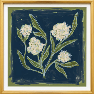 Dancing Hydrangeas · Navy