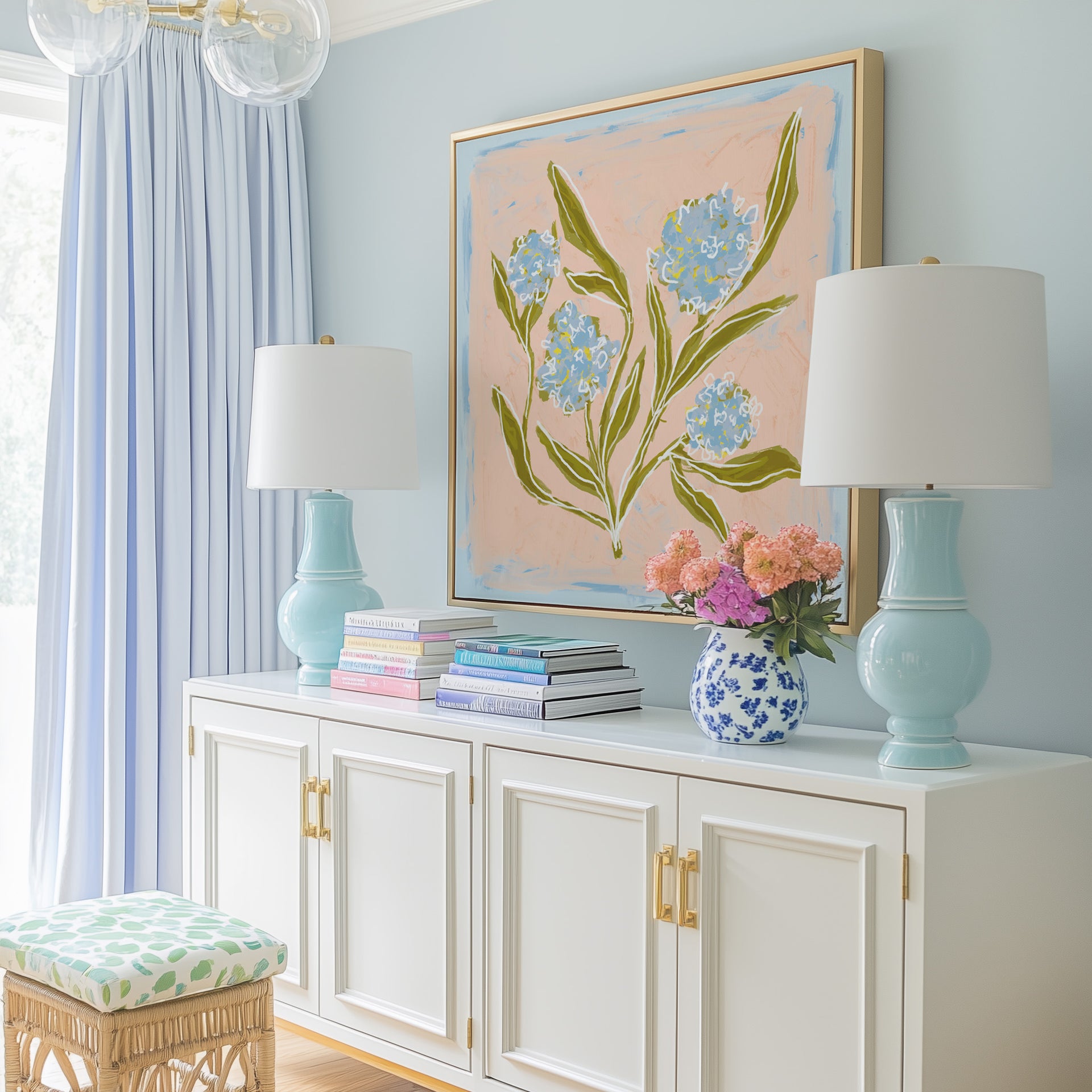 Porch Blossoms – Coral Sky