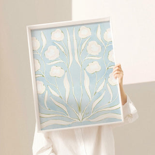 Botanical Study · Blue & White