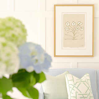 Botanical Line Study No. 7 floral wall art print.