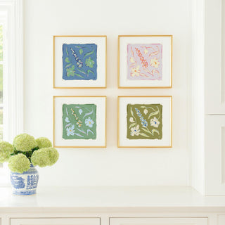 Garden Arrangement No. 4, set of four floral art prints.