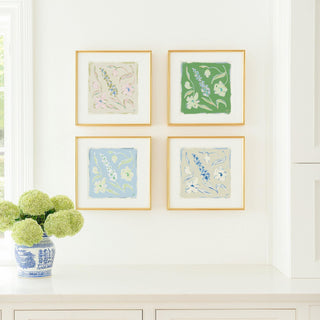 Garden Arrangement No. 1, set of four floral art prints.