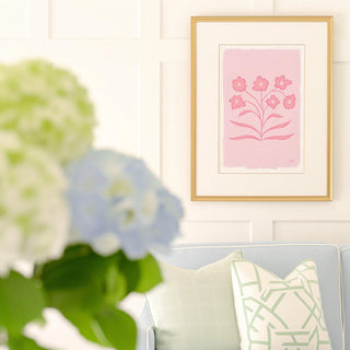 Botanical Line Study No. 1 floral wall art print.