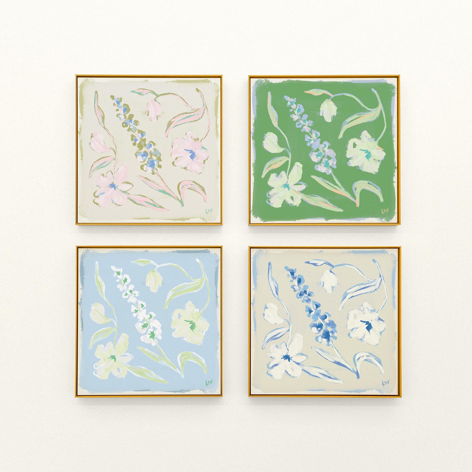 Painterly Arrangement – Multi Set of 4