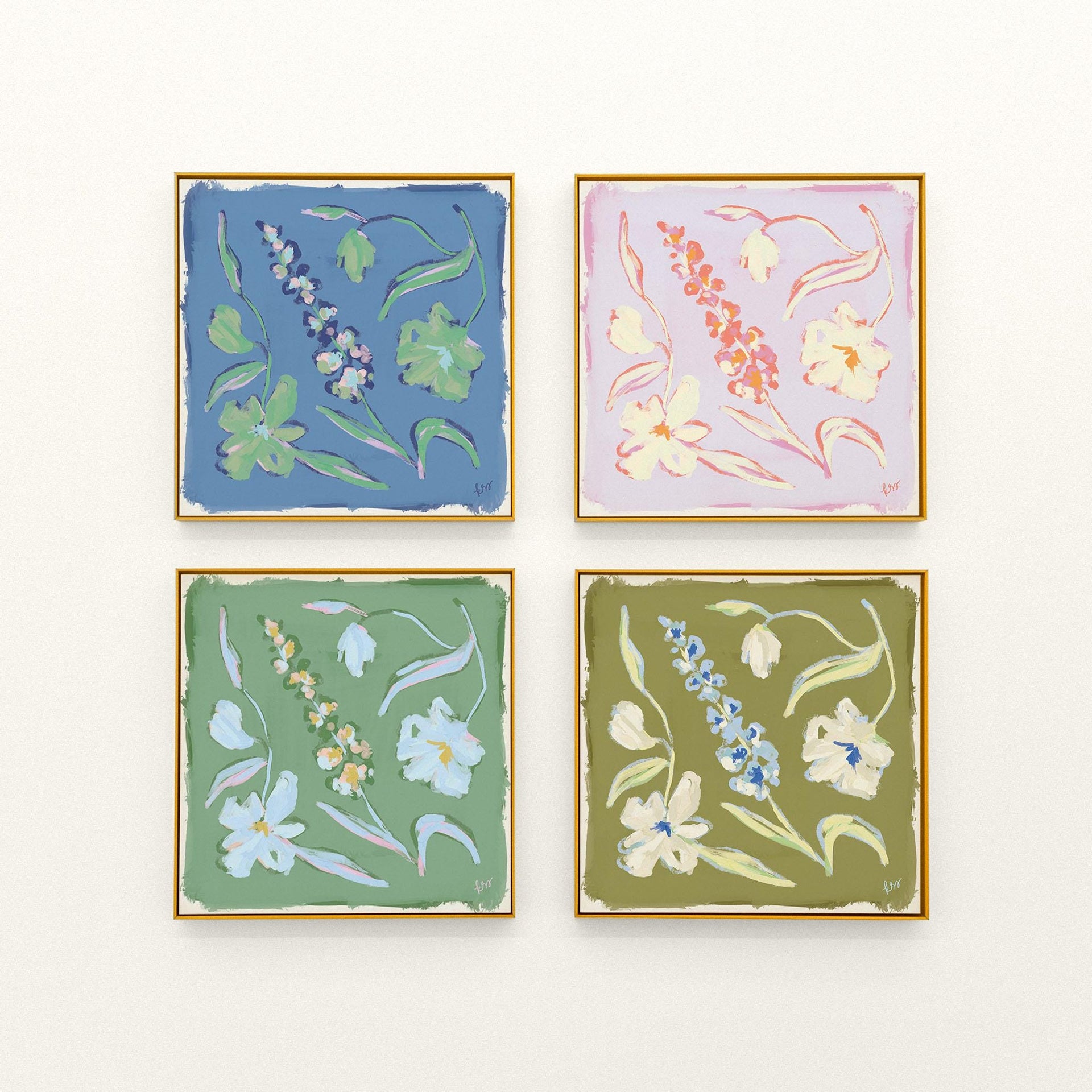 Painterly Arrangement – Multi Set of 4