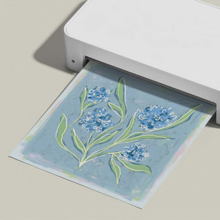 Hydrangea Study No. 7 floral art print, shown freshly printed.