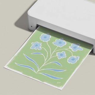 Botanical Line Study No. 6 floral art print, shown freshly printed.
