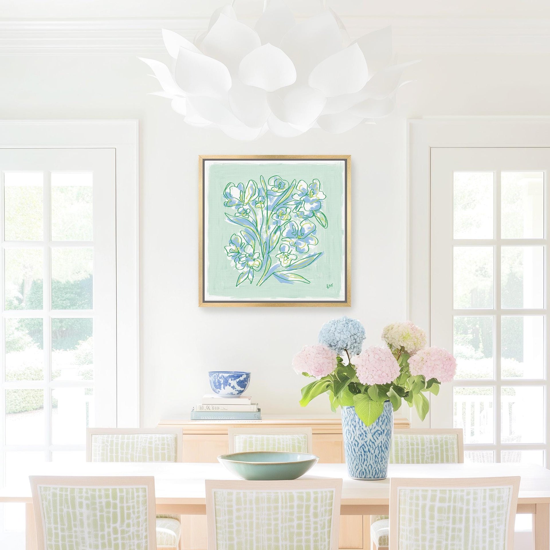 Mint Blue Florals