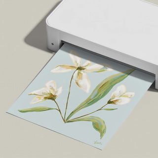 Field Notes Spring No. 2 floral art print, shown freshly printed.